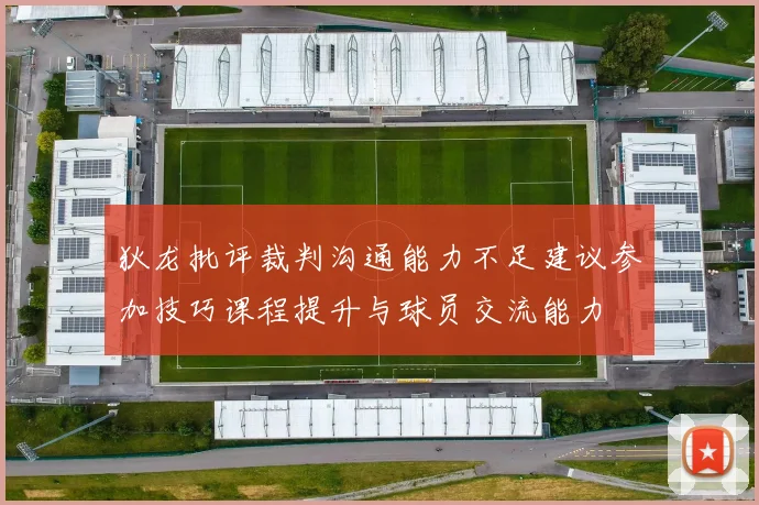 狄龙批评裁判沟通能力不足建议参加技巧课程提升与球员交流能力